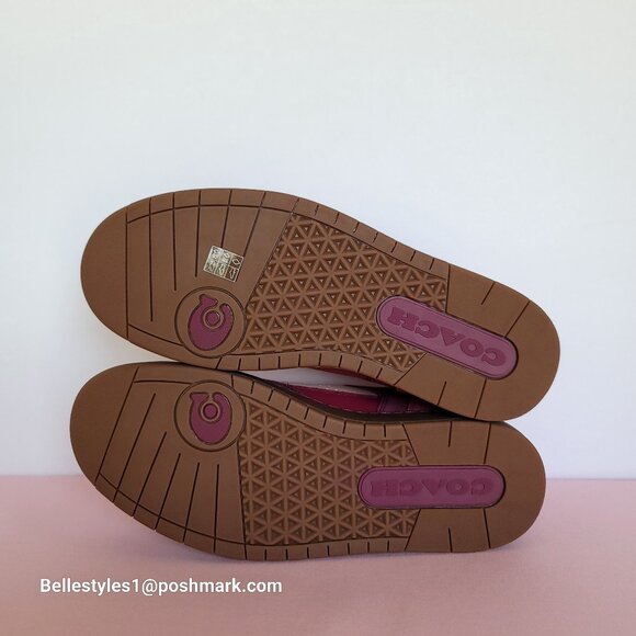 COACH Low Top Leather and Suede Sneakers C201- Pink color- Women’s US Size 9B ⭐ - Picture 13 of 16